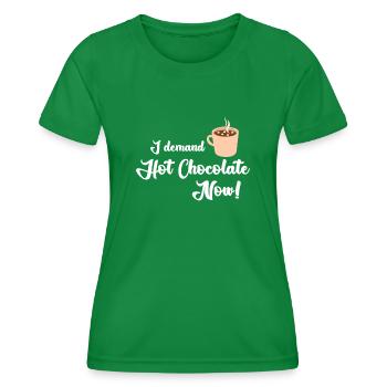 Chocolat chaud Cacao - T-shirt sport Femme - vert - Devant - AI Model Female 172 dark (172cm)