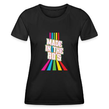 80er Die Musik der 80er Jahre - Frauen Funktions-T-Shirt - Schwarz - Vorne - AI Model Female 172 light (172cm)