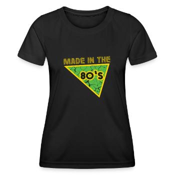 80er Die Musik der 80er Jahre - Frauen Funktions-T-Shirt - Schwarz - Vorne - AI Model Female 172 light (172cm)