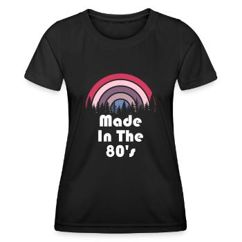 80er Die Musik der 80er Jahre - Frauen Funktions-T-Shirt - Schwarz - Vorne - AI Model Female 172 light (172cm)