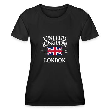 United Kingdom London History - Frauen Funktions-T-Shirt - Schwarz - Vorne - AI Model Female 172 light (172cm)