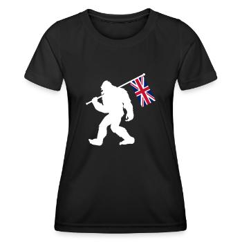 United Kingdom England Bigfoot - Frauen Funktions-T-Shirt - Schwarz - Vorne - AI Model Female 172 light (172cm)