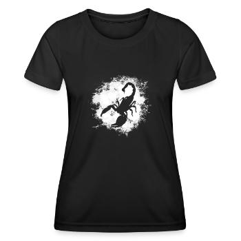 Sternzeichen Krebs Symbol - Frauen Funktions-T-Shirt - Schwarz - Vorne - AI Model Female 172 light (172cm)