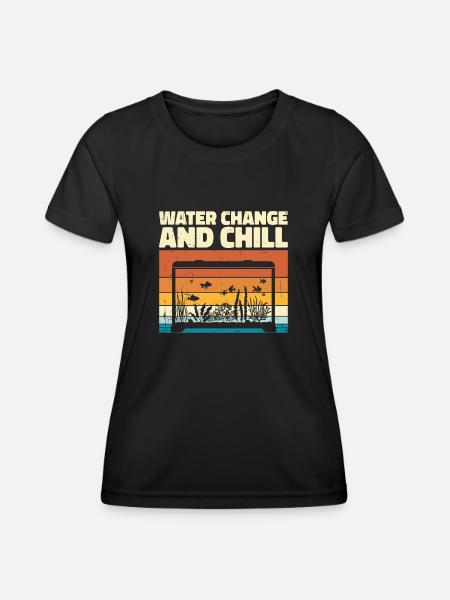 Aquarium - Frauen Funktions-T-Shirt - Schwarz