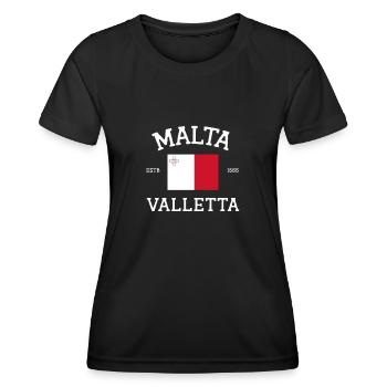 Malta - Frauen Funktions-T-Shirt - Schwarz - Vorne - AI Model Female 172 light (172cm)