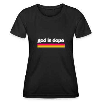 Christian - God Is Black And Red - Women's Functional T-Shirt - black - Front - AI Model Female 172 light (172cm)