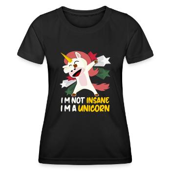 Insane Unicorn Insanity - Frauen Funktions-T-Shirt - Schwarz - Vorne - AI Model Female 172 light (172cm)