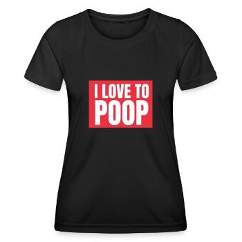 I Poop A Lot - Frauen Funktions-T-Shirt - Schwarz - Vorne - AI Model Female 172 light (172cm)