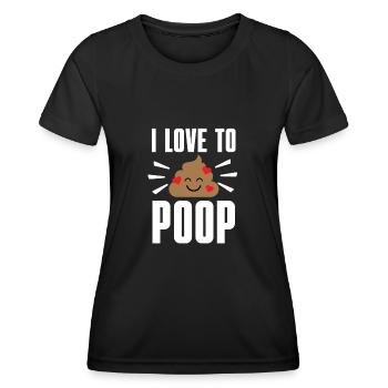 I Poop A Lot - Frauen Funktions-T-Shirt - Schwarz - Vorne - AI Model Female 172 light (172cm)