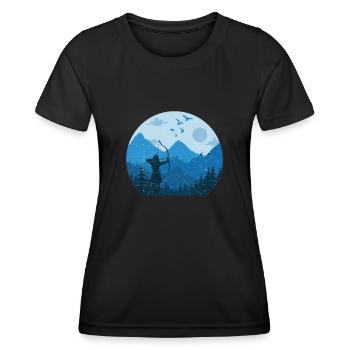 Archerie - T-shirt sport Femme - noir - Devant - AI Model Female 172 light (172cm)
