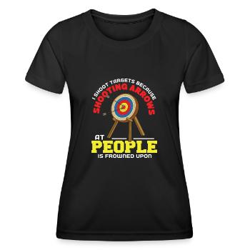 archerie - T-shirt sport Femme - noir - Devant - AI Model Female 172 light (172cm)