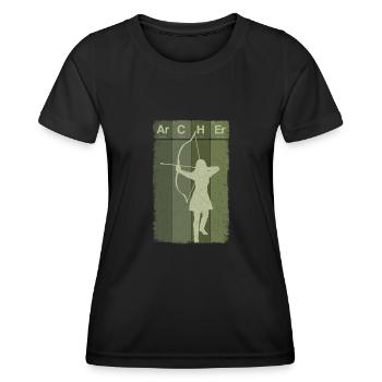 Archerie - T-shirt sport Femme - noir - Devant - AI Model Female 172 light (172cm)
