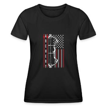 Archerie - T-shirt sport Femme - noir - Devant - AI Model Female 172 light (172cm)
