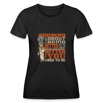 Archery - Women's Functional T-Shirt - black - Front - AI Model Female 172 light (172cm)