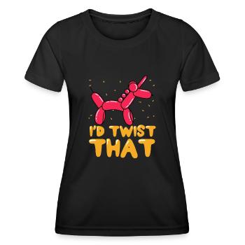 Balloon Animal Party Balloon Artist - Women's Functional T-Shirt - black - Front - AI Model Female 172 light (172cm)