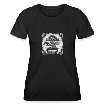 Bonsaï, bonsaï, pot de fleur, bonsaï Vintage - T-shirt sport Femme - noir - Devant - AI Model Female 172 light (172cm)