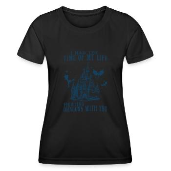 I Had The Time Of My Life Fighting Dragons - Women's Functional T-Shirt - black - Front - AI Model Female 172 light (172cm)