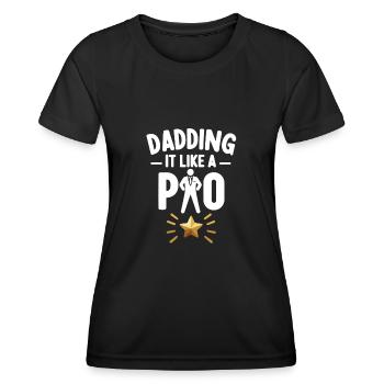Dadding wie ein Profi - Frauen Funktions-T-Shirt - Schwarz - Vorne - AI Model Female 172 light (172cm)