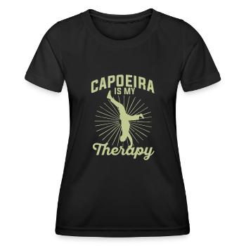 Capoeira Is My Therapy - Frauen Funktions-T-Shirt - Schwarz - Vorne - AI Model Female 172 light (172cm)