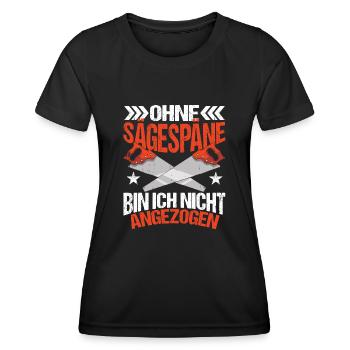 Tischler Schreiner Ohne Späne - Frauen Funktions-T-Shirt - Schwarz - Vorne - AI Model Female 172 light (172cm)