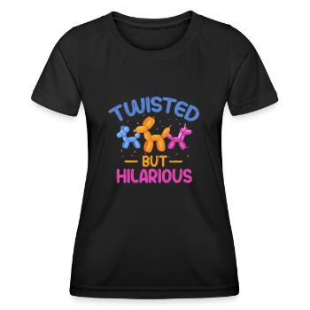 Balloon Animal Party Balloon Artist - T-shirt sport Femme - noir - Devant - AI Model Female 172 light (172cm)