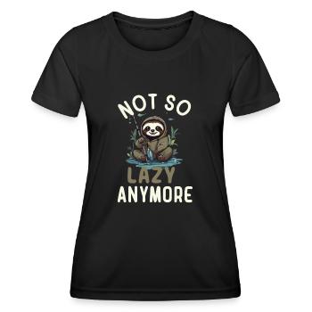 Faultier Liebhaber | Angel Liebhaber - Frauen Funktions-T-Shirt - Schwarz - Vorne - AI Model Female 172 light (172cm)