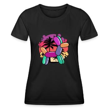 Balloon Animal Party Balloon Artist - Women's Functional T-Shirt - black - Front - AI Model Female 172 light (172cm)