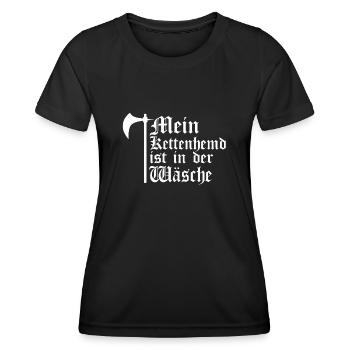 Buhurt T-shirt Kettenhemd für Ritter Fans Bouhourt - Frauen Funktions-T-Shirt - Schwarz - Vorne - AI Model Female 172 light (172cm)