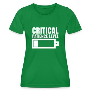 Patience Joke Impatient Impatience - Women's Functional T-Shirt - kelly green - Front - AI Model Female 172 dark (172cm)