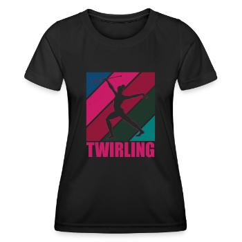 Bâton Twirling Bâton Twirler cadeau - T-shirt sport Femme - noir - Devant - AI Model Female 172 light (172cm)