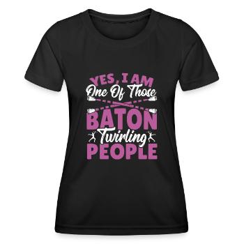 Bâton Twirling Bâton Twirler cadeau - T-shirt sport Femme - noir - Devant - AI Model Female 172 light (172cm)