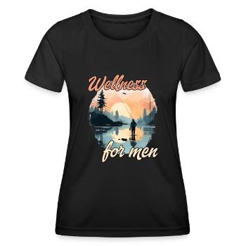 Fishing gift for men fishing trip fisherman - Women's Functional T-Shirt - black - Front - AI Model Female 172 light (172cm)