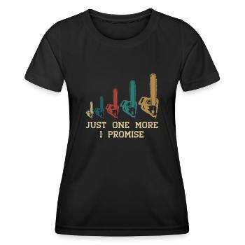 Chain Saw Retro Chainsaw - Women's Functional T-Shirt - black - Front - AI Model Female 172 light (172cm)