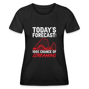 Achterbahn Rollercoaster Freizeitpark - Frauen Funktions-T-Shirt - Schwarz - Vorne - AI Model Female 172 light (172cm)