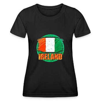 Irlande - T-shirt sport Femme - noir - Devant - AI Model Female 172 light (172cm)