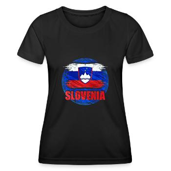 Slovenia - Women's Functional T-Shirt - black - Front - AI Model Female 172 light (172cm)