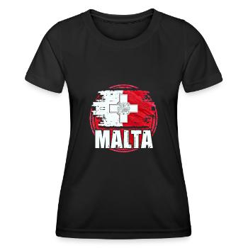 Malta - Frauen Funktions-T-Shirt - Schwarz - Vorne - AI Model Female 172 light (172cm)