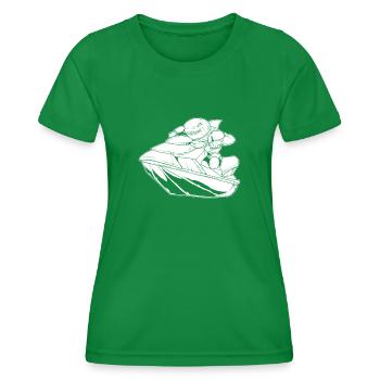 Jet Ski Requin - T-shirt sport Femme - vert - Devant - AI Model Female 172 dark (172cm)
