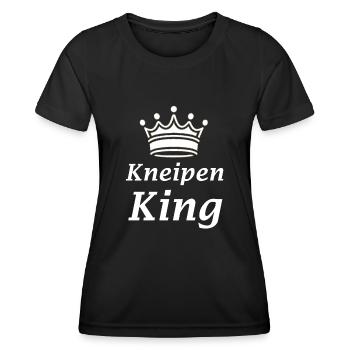 Kneipen King - Kneipentour - Saufen - Frauen Funktions-T-Shirt - Schwarz - Vorne - AI Model Female 172 light (172cm)
