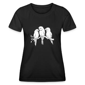 Branche de perroquet - T-shirt sport Femme - noir - Devant - AI Model Female 172 light (172cm)
