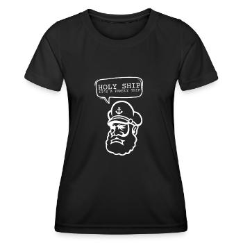 Cruise Vacation Family Trip - Holy Ship Girls Trip - Women's Functional T-Shirt - black - Front - AI Model Female 172 light (172cm)