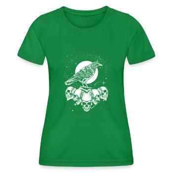 Gothic Crow - Women's Functional T-Shirt - kelly green - Front - AI Model Female 172 dark (172cm)