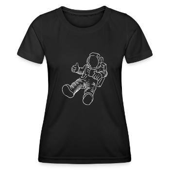 Astronaute, Astronaute, Cosmonaute - T-shirt sport Femme - noir - Devant - AI Model Female 172 light (172cm)