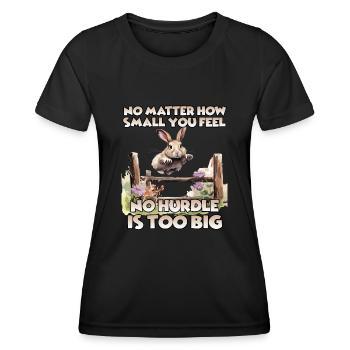 Kaninhop Champion Discover the world of Kaninhop - Women's Functional T-Shirt - black - Front - AI Model Female 172 light (172cm)