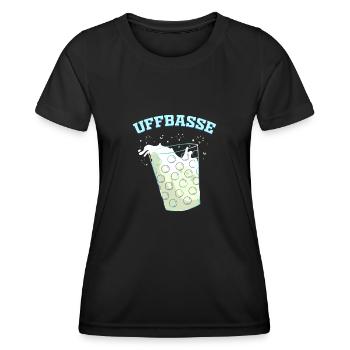 Pfalz Dialekt Lustiges Pfälzer Geschenk Weinfest - Frauen Funktions-T-Shirt - Schwarz - Vorne - AI Model Female 172 light (172cm)