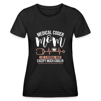 Spécialiste du codage de codeur médical - T-shirt sport Femme - noir - Devant - AI Model Female 172 light (172cm)