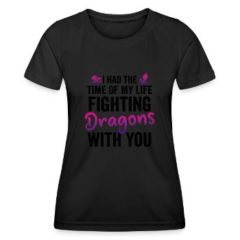 I Had The Time Of My Life Fighting Dragons - Women's Functional T-Shirt - black - Front - AI Model Female 172 light (172cm)