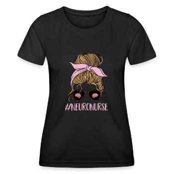 Neurologie Krankenschwester Gehirn Neurologin - Frauen Funktions-T-Shirt - Schwarz - Vorne - AI Model Female 172 light (172cm)