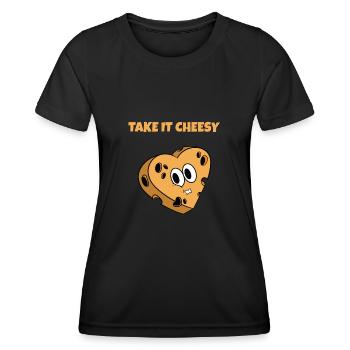 Cheese Addiction Gift for Low Carb Chef I Take It - Women's Functional T-Shirt - black - Front - AI Model Female 172 light (172cm)