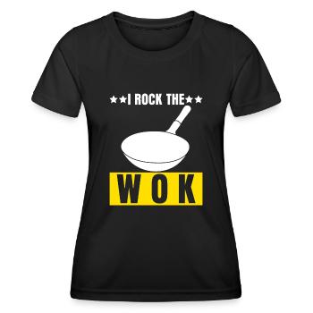 Wok de cuisine asiatique - T-shirt sport Femme - noir - Devant - AI Model Female 172 light (172cm)